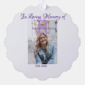 In der liebevollen Erinnerung an den Speicher-Keep Ornament Karte (Rückseite)