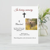 in der liebevollen Gedächtnisfeier zum Foto Einladung (Stehend Vorderseite)