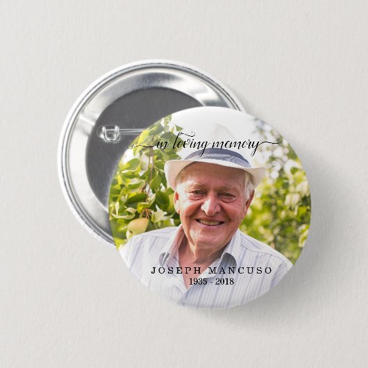 In der liebevolles Gedächtnis-Begräbnis- Feier des Button (Vorne & Hinten)