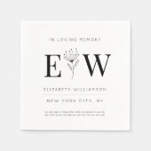 In der Love Memory Memorial Modern Quotenfoliage Serviette (Vorderseite)