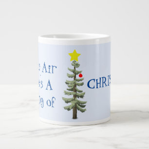 In der Luft ist ein Gefühl von CHRISTMAS! Jumbo-Tasse