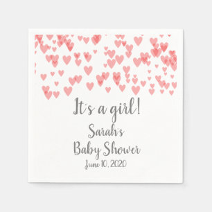 In der Luft verstreute Herzen Serviette