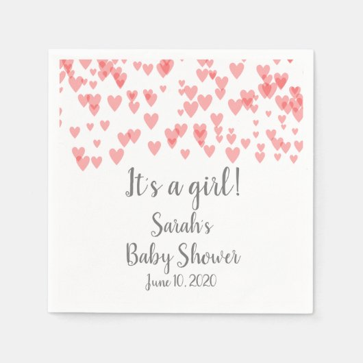 In der Luft verstreute Herzen Serviette (Vorderseite)