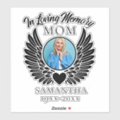 In der Mama des Gedächtnisses: Individuelle Autode Aufkleber (Blatt)