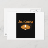 In der Memory Candle glühen Postkarte (Vorne/Hinten)