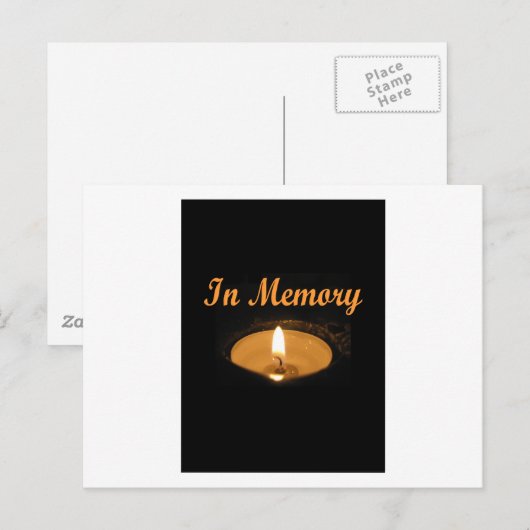In der Memory Candle glühen Postkarte (Vorne/Hinten)