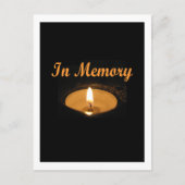 In der Memory Candle glühen Postkarte (Vorderseite)