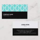 In der Mitte 054 - Aqua-Damast Visitenkarte (Vorne/Hinten)
