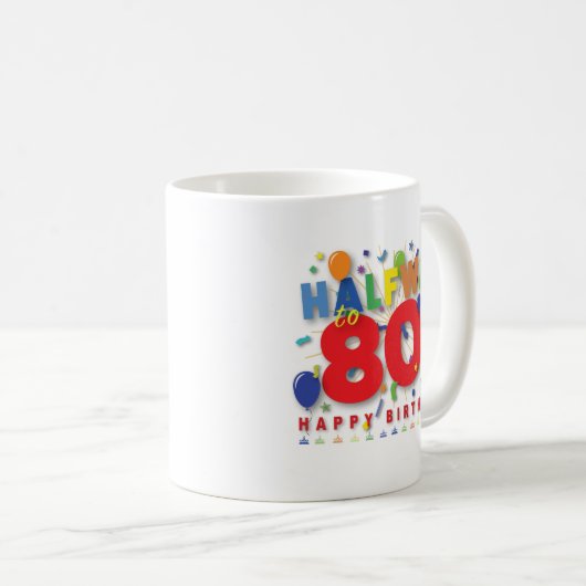 In der Mitte bis 80! Kaffeetasse (VorderseiteRechts)