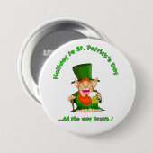 In der Mitte zu St Patrick Tag Button (Vorne & Hinten)