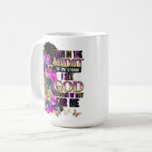 In der mittleren Königin schwarz Melanin Frau Brow Kaffeetasse (Vorderseite Links)