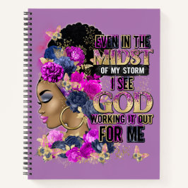 In der mittleren Königin schwarz Melanin Frau Brow Notizblock