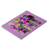 In der mittleren Königin schwarz Melanin Frau Brow Notizblock (Linke Seite)