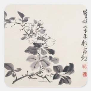 In der Nachahmung von Xu Weiï ¿ ½ s Blumen No.5 Quadratischer Aufkleber