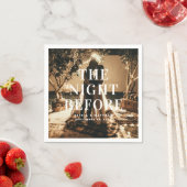 In der Nacht zuvor. Elegante minimalistische Hochz Serviette (Beispiel)