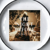 In der Nacht zuvor. Elegante minimalistische Hochz Serviette