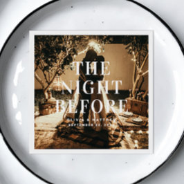 In der Nacht zuvor. Elegante minimalistische Hochz Serviette