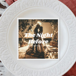 In der Nacht zuvor. Elegantes Foto Probe Dinner Serviette