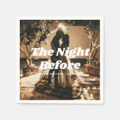 In der Nacht zuvor. Elegantes Foto Probe Dinner Serviette (Vorderseite)