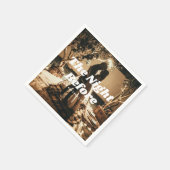 In der Nacht zuvor. Elegantes Foto Probe Dinner Serviette (Ecke)