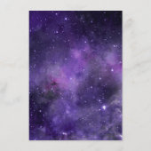 In der Nacht zuvor. Weltraum Hochzeitsessen Probe Menükarte (Rückseite)