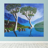 In der Nähe des DMZ Korea River Lookout Tower Leinwanddruck (Insitu (Holzboden))