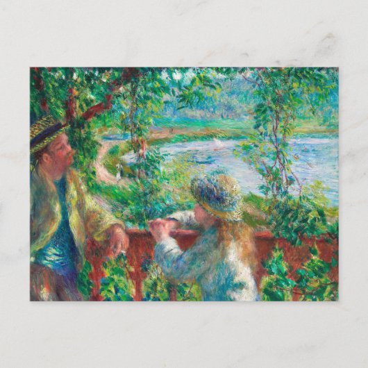 In der Nähe des Sees von Renoir Impressionist Male Postkarte (Vorderseite)