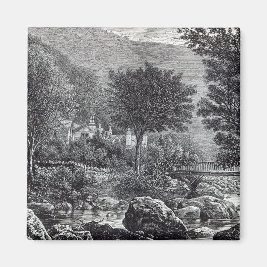 in der Nähe von Lynmouth, aus "Leisure Hour", 1888 Magnet (Vorne)