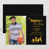 In der NamensFoto-Basketball-Einladung Einladung (Vorne/Hinten)