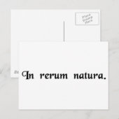 In der Natur der Dinge. Postkarte (Vorne/Hinten)