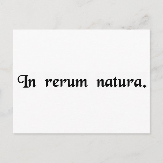 In der Natur der Dinge. Postkarte (Vorderseite)