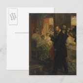 In der Oper, 1862 Postkarte (Vorne/Hinten)