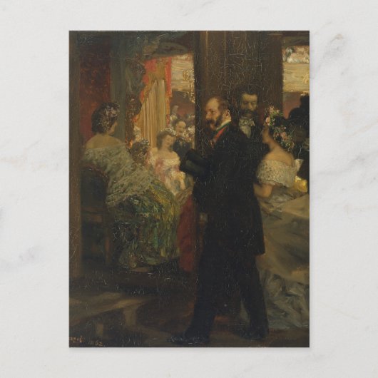 In der Oper, 1862 Postkarte (Vorderseite)