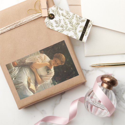 In der Orangerie von Charles Edward Perugini Rechteckiger Aufkleber (Schenken)