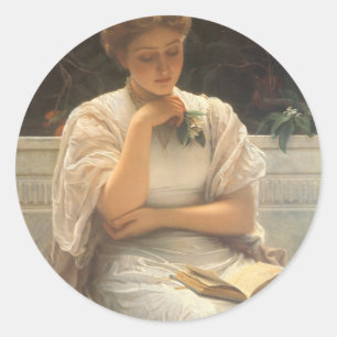In der Orangerie von Charles Edward Perugini Runder Aufkleber