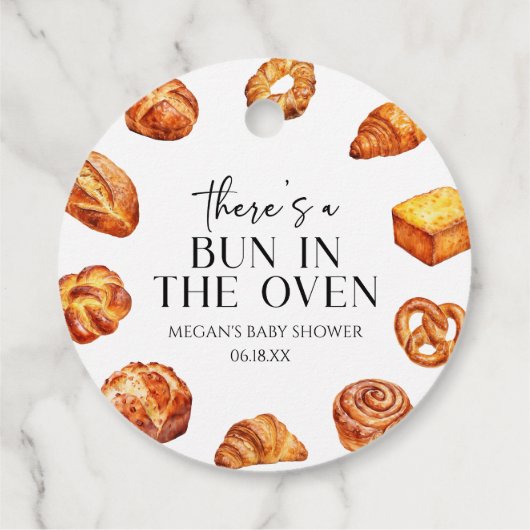 In der Ovenbrotdusche ist ein Bun. Geschenkanhänger (Rückseite)