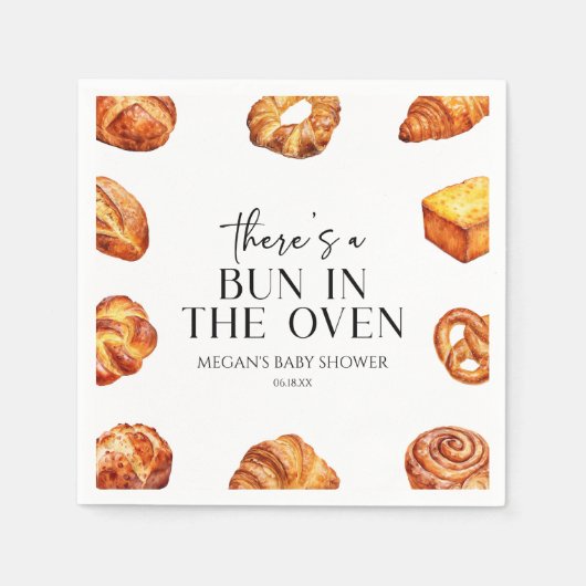 In der Ovenbrotdusche ist ein Bun. Serviette (Vorderseite)