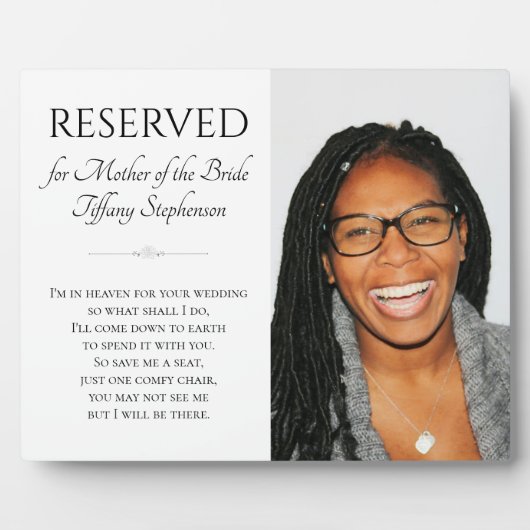 In der Paradiesmutter von Foto-Gedenkhochzeit Fotoplatte (Vorderseite)