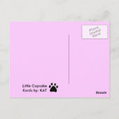 in der Puppendecke Kitten Postkarte (Rückseite)