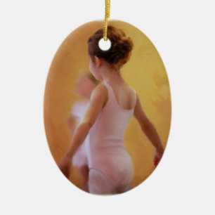 In der rosa Ballerina-Verzierung Keramikornament
