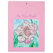 In der rosa Pfingstrose   Klemmbrett (Rückseite)