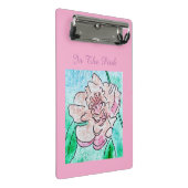 In der rosa Pfingstrose Mini Klemmbrett (Schrägansicht)