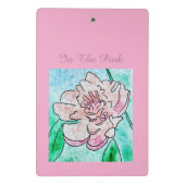 In der rosa Pfingstrose Mini Klemmbrett (Rückseite)