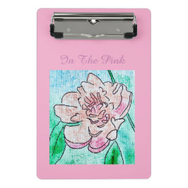 In der rosa Pfingstrose Mini Klemmbrett