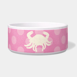 In der rosa Polka Dot Crab Dog Food Bowl Napf