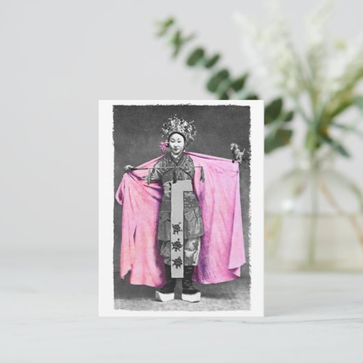 In der rosa Postkarte (Stehend Vorderseite)