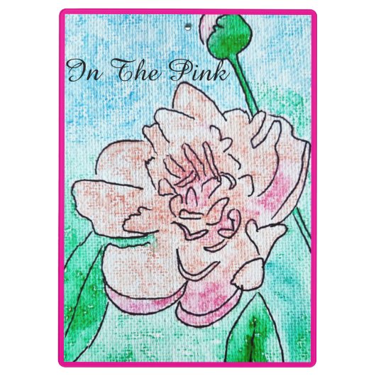 In der rosafarbenen Peony Klemmbrett (Rückseite)