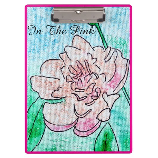 In der rosafarbenen Peony Klemmbrett (Vorderseite)