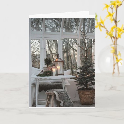 IN DER SAISON "DENKE AN EUCH" WEIHNACHTEN KARTE (Gelbe Blume)