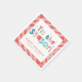 IN DER SAISON FERIEN LECKEREIEN Spaß kühl leuchten Serviette (Ecke)